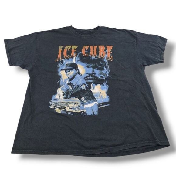 Ice Cube Shirt Size XXL Ice Cube Rap Tee Graphic Tee Graphic Print T-Shirt Black - Picture 1 of 7